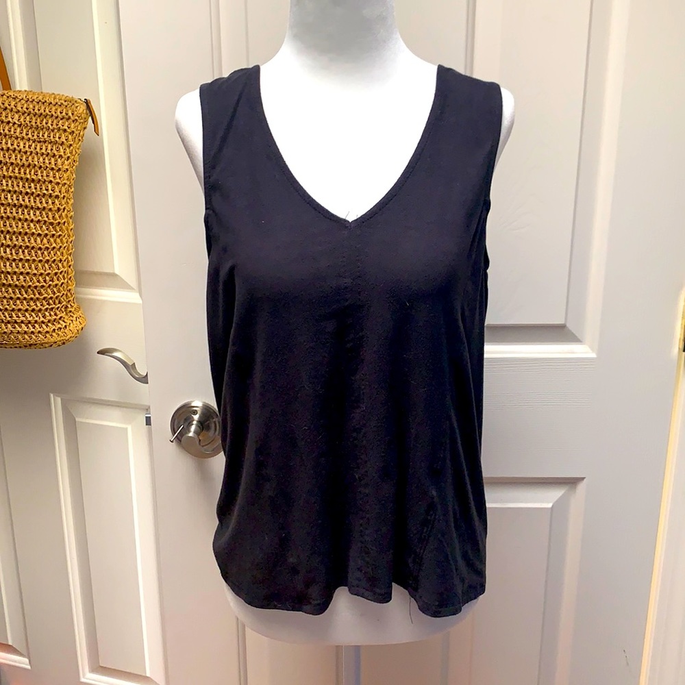 Soft dark blue work tank top